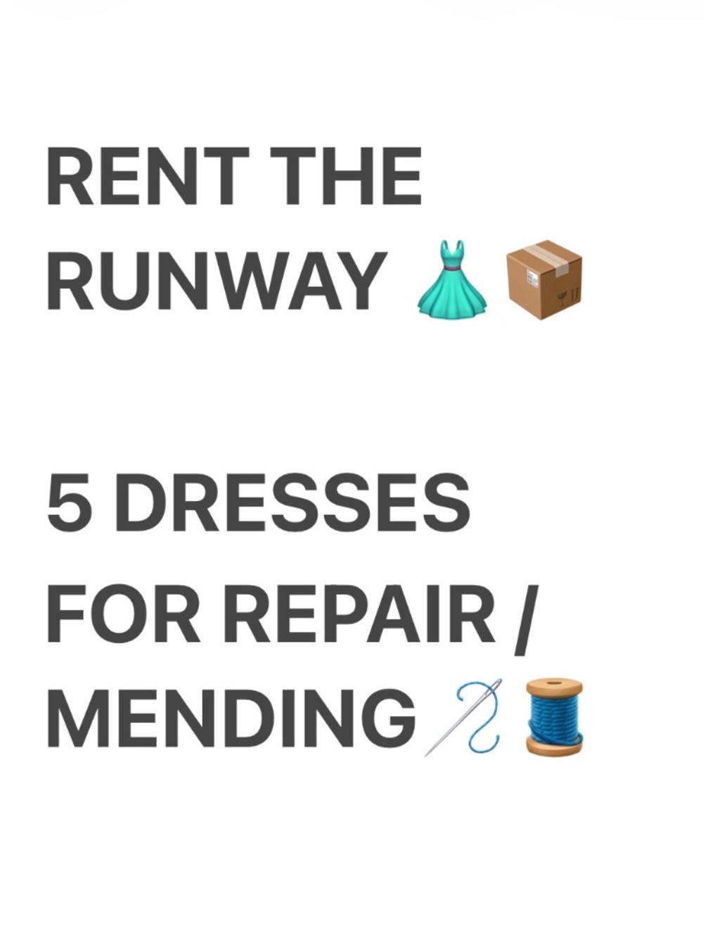 RENT THE RUNWAY  5 Piece DESIGNER Dresses for REPAIR RONNY KOBO, RODEBJER, ULLA